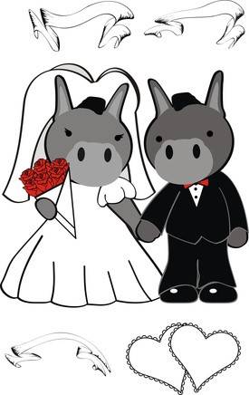 donkey cat wedding