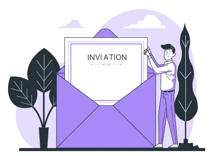 Wedding Ceremony Invitation Illustration